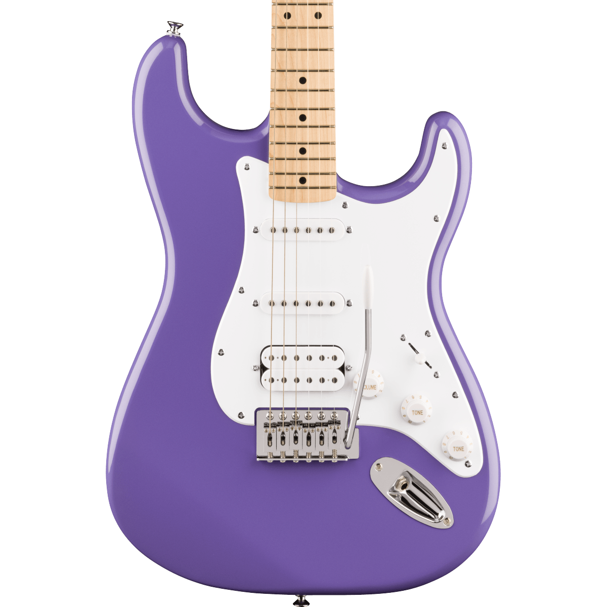 Squier FSR Squier Sonic Stratocaster HSS, Maple Fingerboard, White Pickguard in Ultraviolet