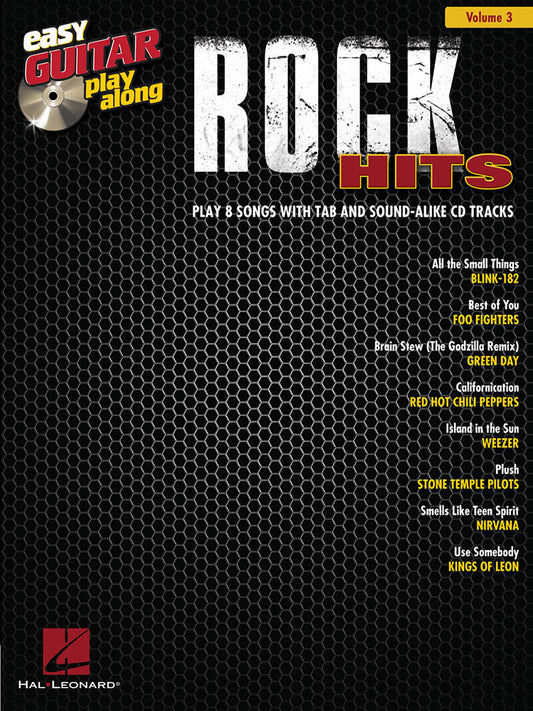 Rock Hits Easy Guitar Playalong Volume 3 BK/CD