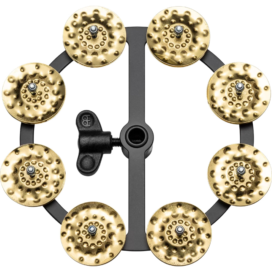 Meinl Percussion HTHH1BBK Headliner Series Hihat Tambourine Single Row Hammered Brass Jingles 5"