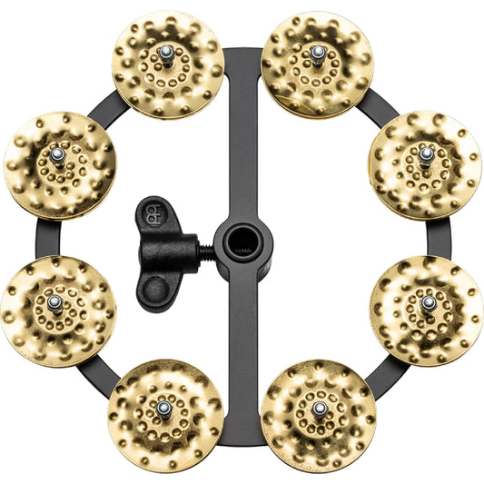 Meinl Percussion HTHH1BBK Headliner Series Hihat Tambourine Single Row Hammered Brass Jingles 5"