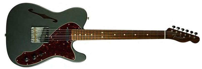 Fender Custom Shop 1950's Thinline Tele Deluxe Closet Classic, Rosewood Neck in Aged Charcoal Frost Metallic