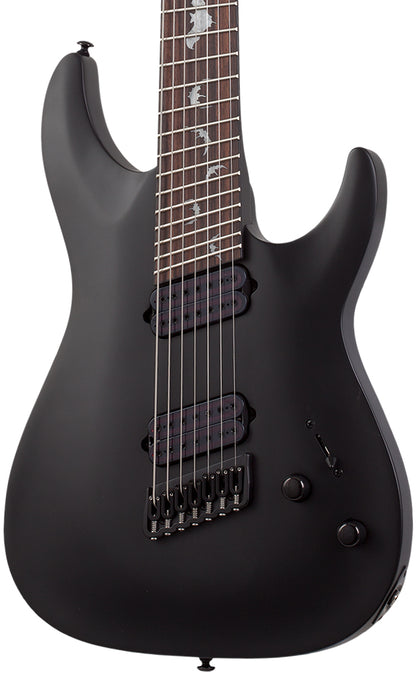 Schecter Damien 7 Multiscale 7 String in Satin Black