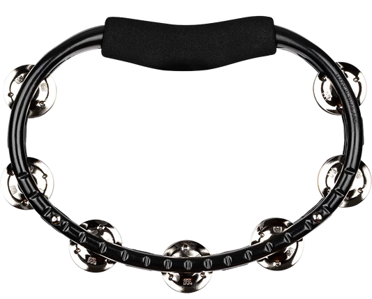 Meinl Percussion TMT1BK Traditional ABS Series Hand Held Molded ABS Tambourine Nickel Plated Steel Jingles in Black