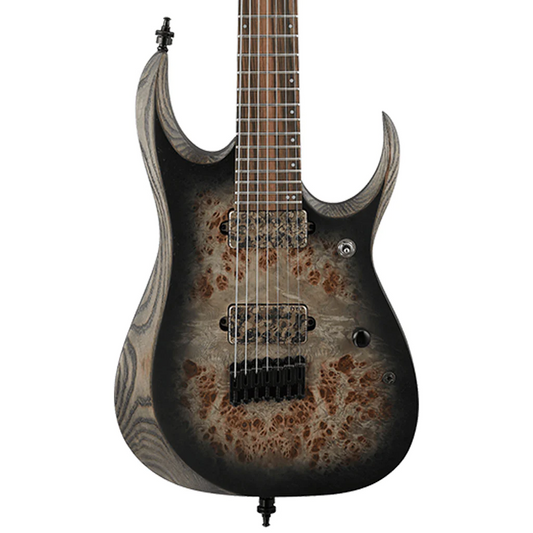 Ibanez RGD71ALPA 7 String in Charcoal Burst Black Stained Flat
