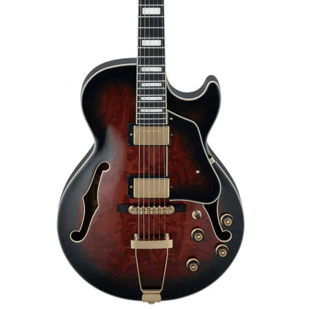 Ibanez AG95QA in Dark Brown Sunburst