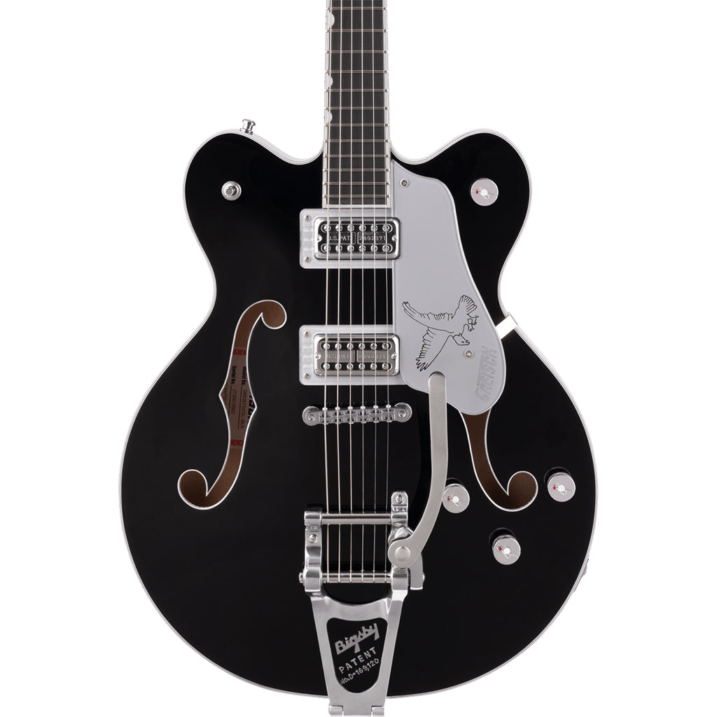 Gretsch G6636TSL Players Edition Silver Falcon Center Block Double Cut With String-Thru Bigsby® in Black