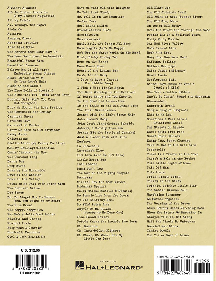 Folk Songs Budget Books PVG