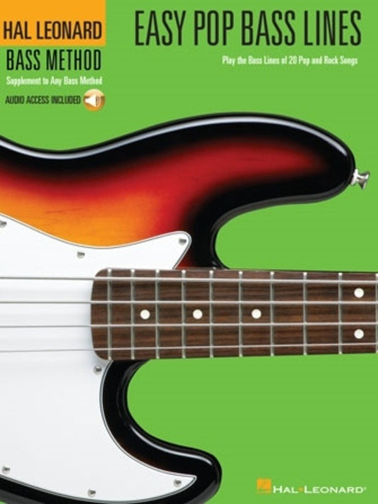 Hal Leonard Easy Pop Bass Lines Book & OLA