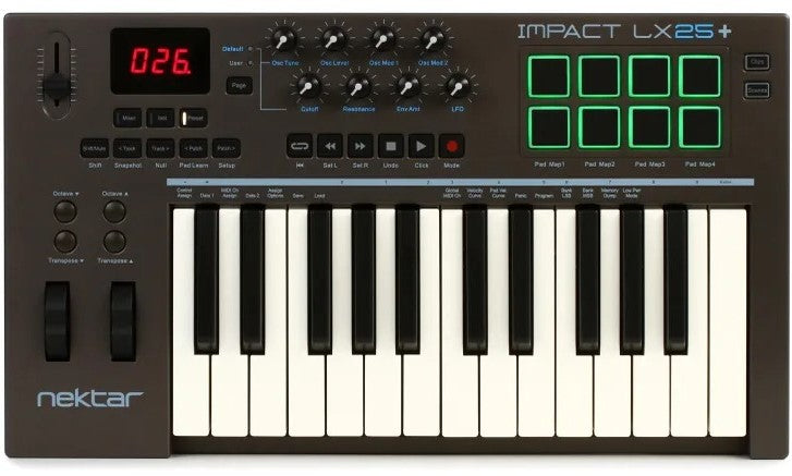 Nektar Impact LX25+ 25 Note USB MIDI Controller Keyboard