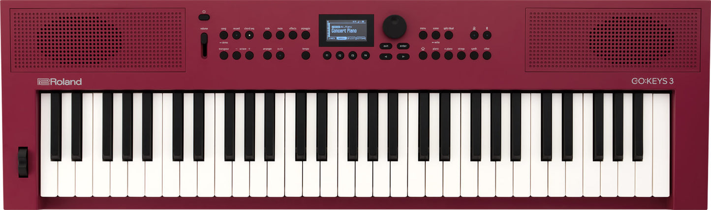 Roland GO KEYS 3 Music Creation Keyboard in Dark Red