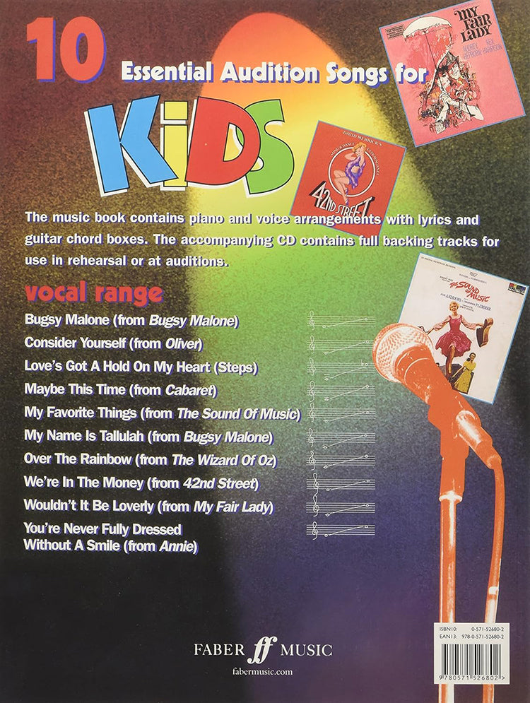 Essential Audition Songs For Kids PVG/CD