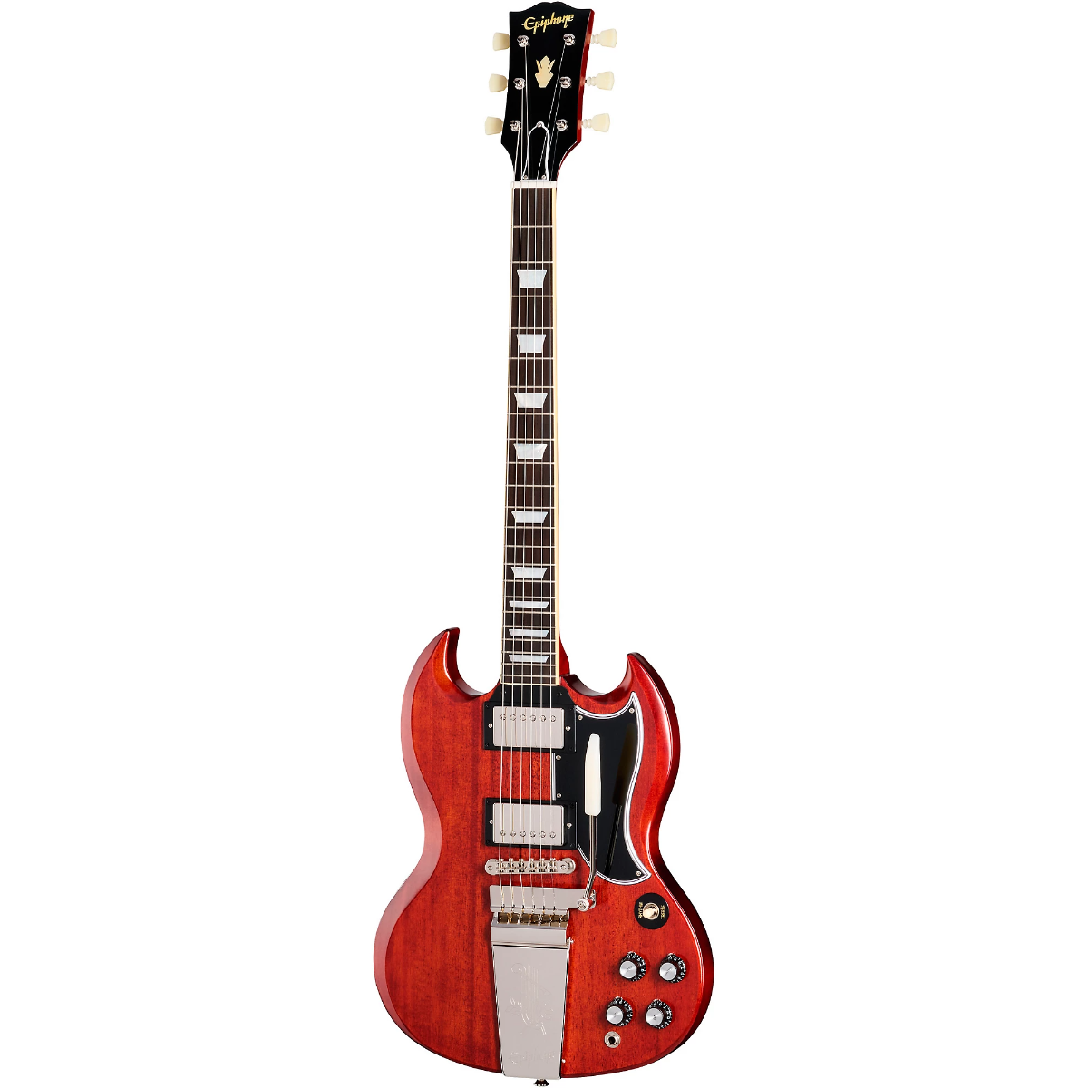 Epiphone 1964 SG Standard Maestro Vibrola Reissue Electric Guitar in Cherry Red