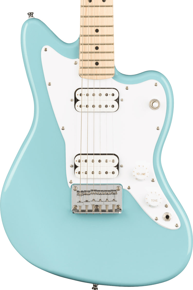 Squier Mini Jazzmaster HH, Maple Fingerboard in Daphne Blue