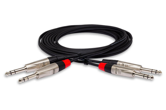 HOSA HSS010X2 10FT Pro Stereo Interconnect Dual REAN 1/4" TRS To Same