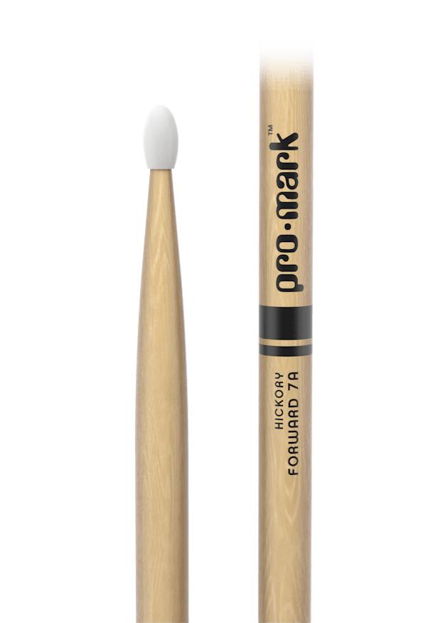 Promark Forward 7A Lacquered Hickory Nylon Tip Drumsticks