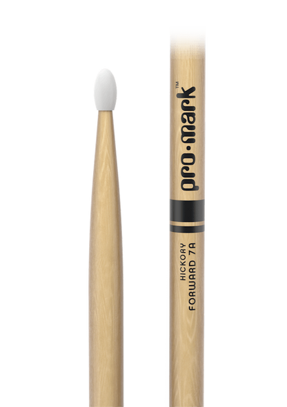Promark Forward 7A Lacquered Hickory Nylon Tip Drumsticks