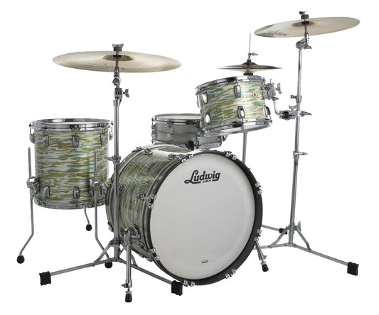 Ludwig Classic Maple FAB 3 Piece Drum Kit in Blue Olive Oyster