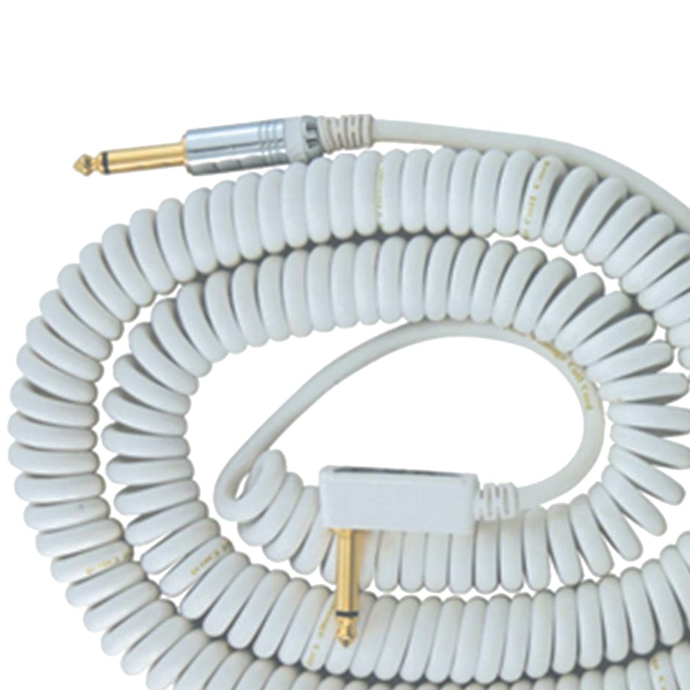 VOX VCC 9m Vintage Coiled Guitar Cable in White