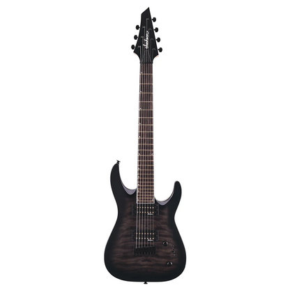 Jackson JS Series Dinky Arch Top JS22Q 7 DKA HT 7 Sreings in Transparent Black Burst