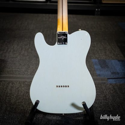 Fender Custom Shop 1955 Telecaster Journeyman Relic with Closet Classic Hardware Electric Guitar in Super Aged Sonic Blue