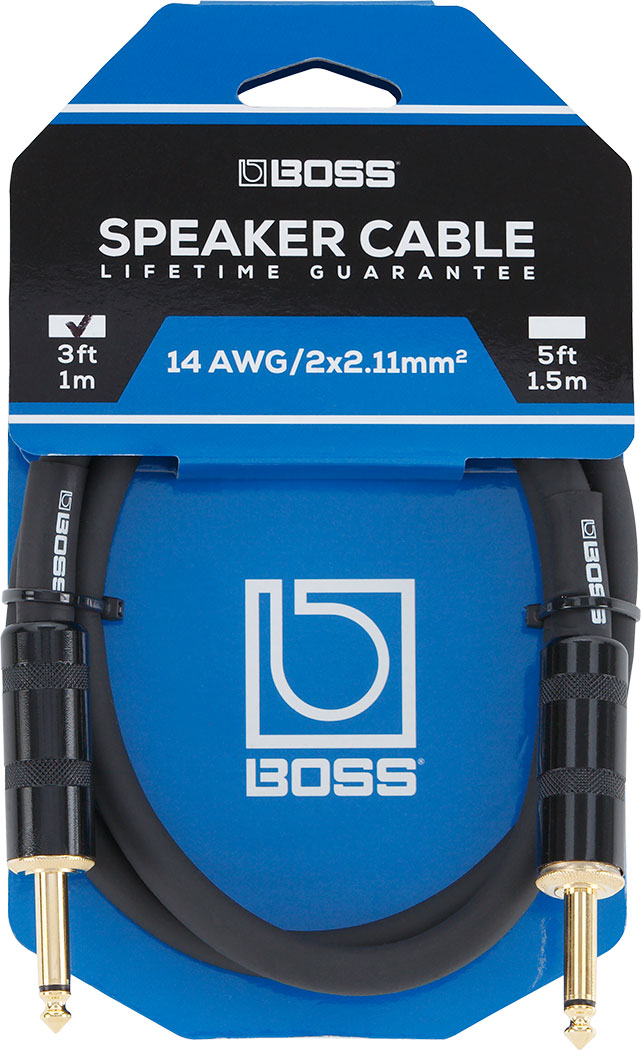 Boss 3ft 1/4" Jacks Speaker Cable