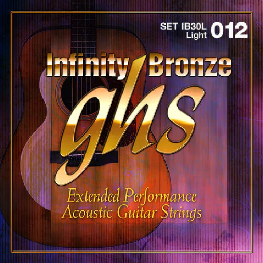 GHS IB30L Infinity Bronze Treated Acoustic Guitar Strings 12-54 Gauge