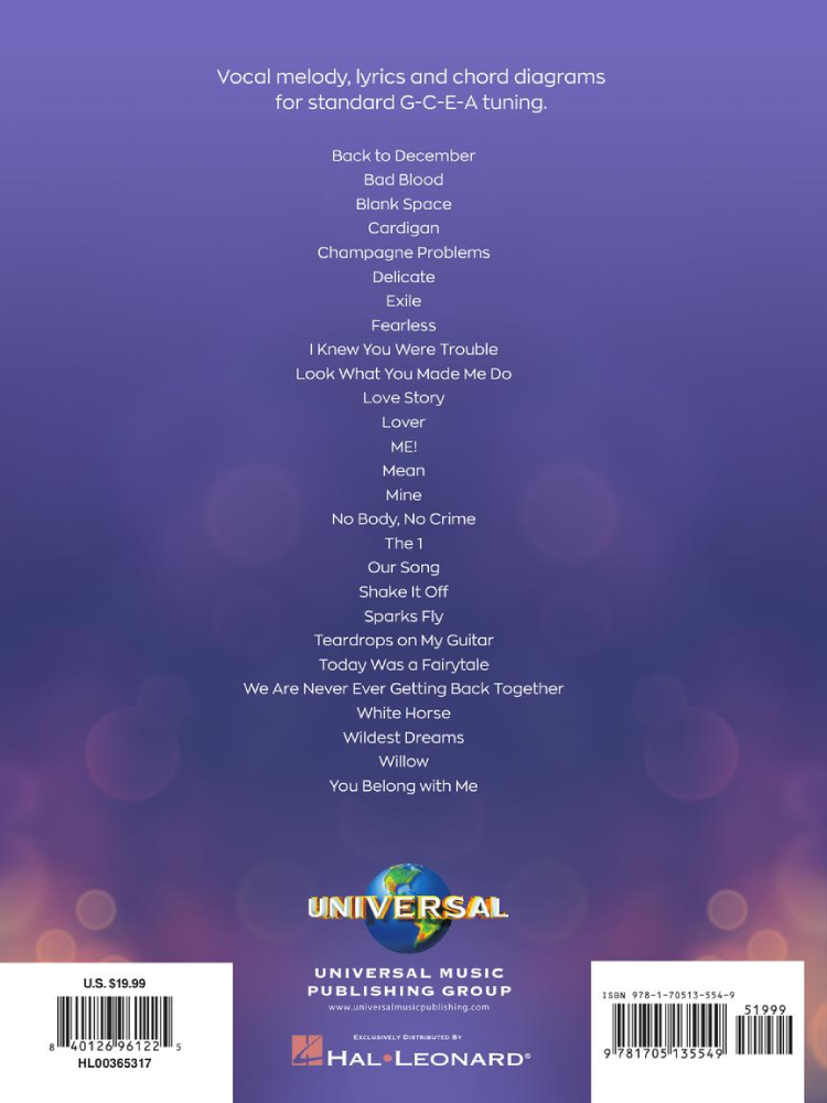 Taylor Swift Ukulele Collection 27 Hits to Strum & Sing