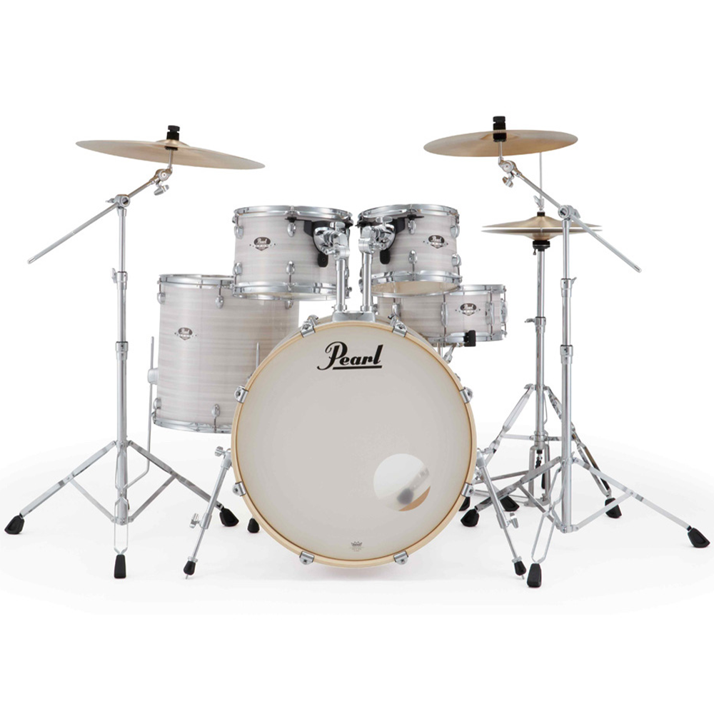 Pearl Export Plus 5-Piece Fusion Plus Drum Kit with Cymbal Pack in Slipstream White