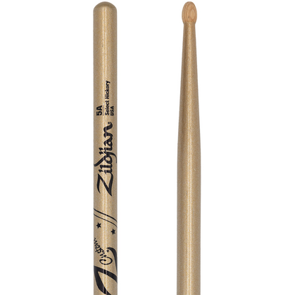 Zildjian Z Custom Limited Edition Wood Tip 5A Drumsticks in Gold Chroma
