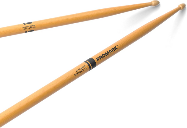 Promark Rebound 7A ActiveGrip Clear Hickory Drumstick Acorn Wood Tip