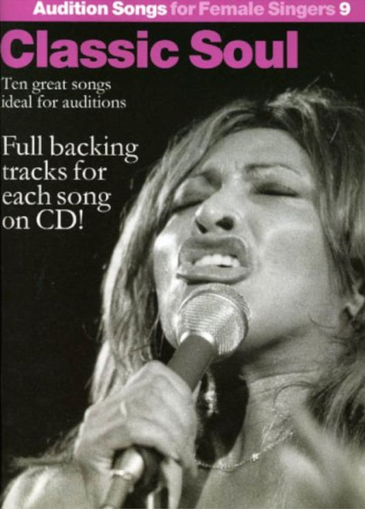 Audition Songs for Female Singers 9 Classic Soul BK/CD