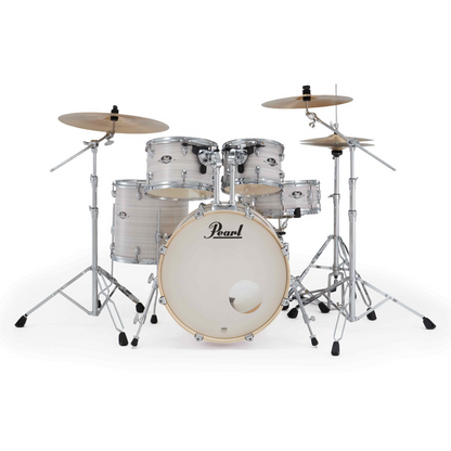 Pearl Export Plus 5-Piece Fusion Kit Drum Kit with Cymbal Pack in Slipstream White