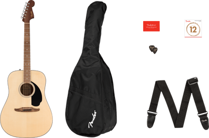 Fender California Standard Redondo Pack in Natural (Inc. Gig Bag, Strap, Picks, Extra strings)