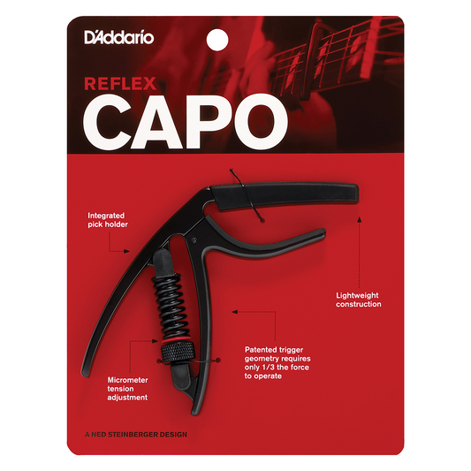 D'Addario Planet Waves Reflex Capo in Black
