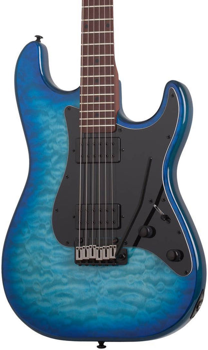 Schecter Traditional Pro Maple Electric Guitar in Trans Blue Burst