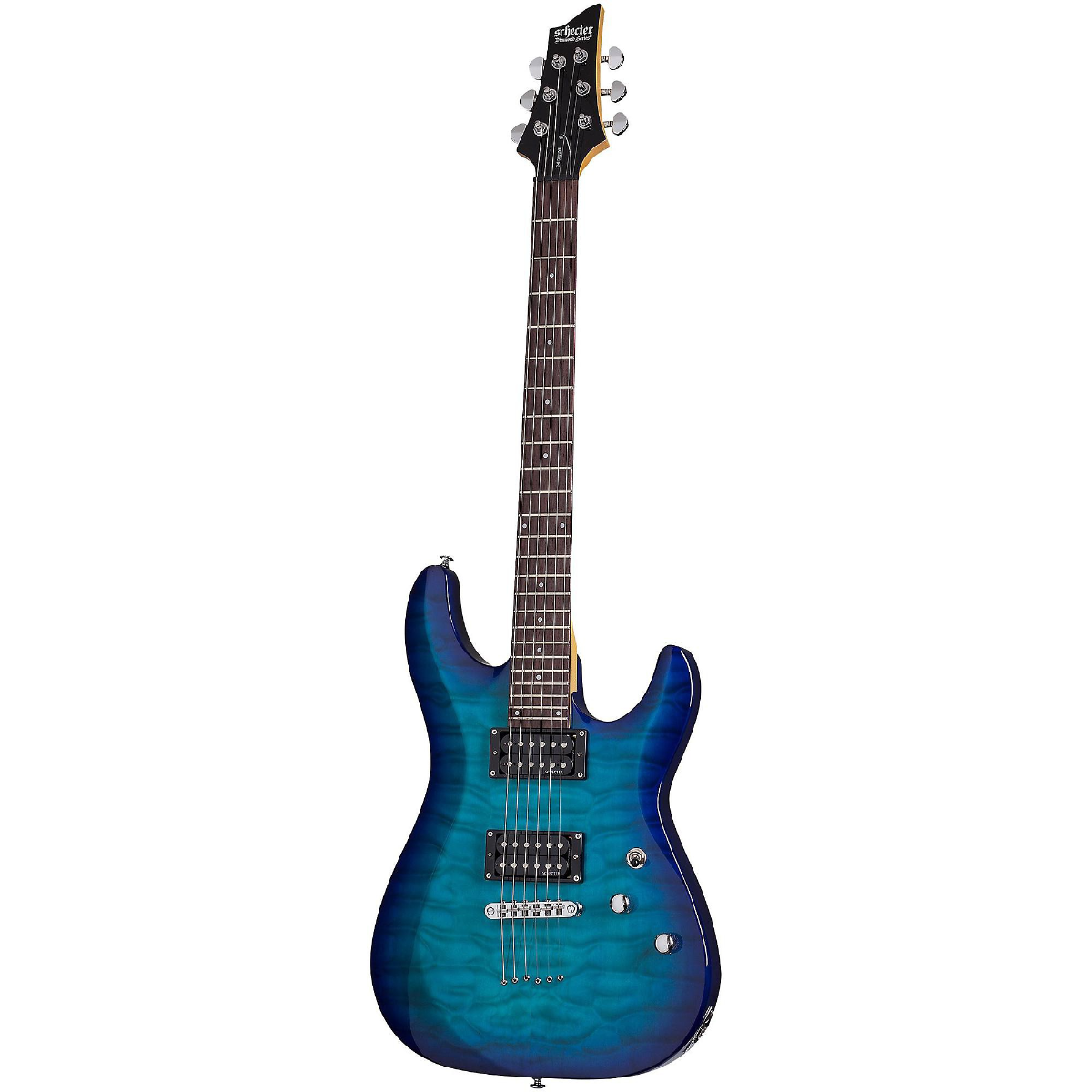 Schecter C-6 Plus Electric Guitar in Ocean Blue Burst