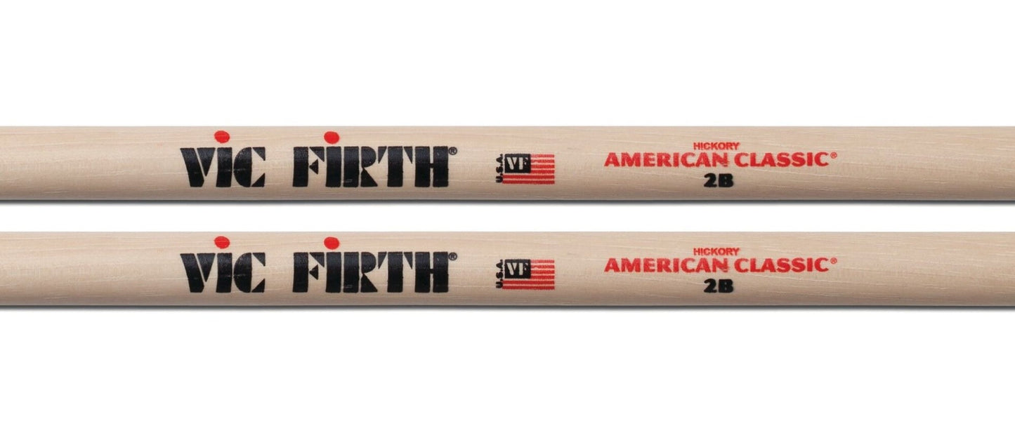 Vic Firth American Classic 2B Wood Tip Drumsticks
