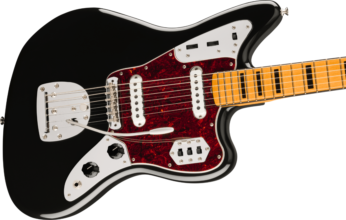 Fender Vintera II '70s Jaguar, Maple Fingerboard in Black
