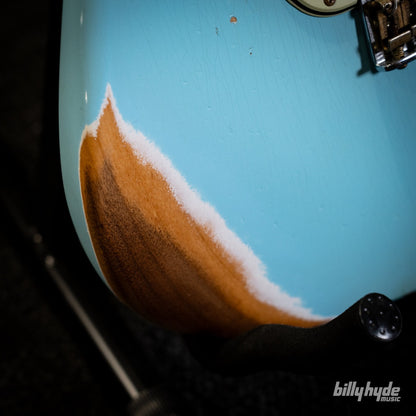 Fender Custom Shop Limited Edition 1964 L-Series Stratocaster Heavy Relic Electric Guitar in Aged Daphne Blue