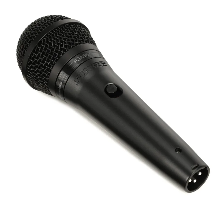 SHURE PGA58 Dynamic Microphone with XLR-QTR Cable