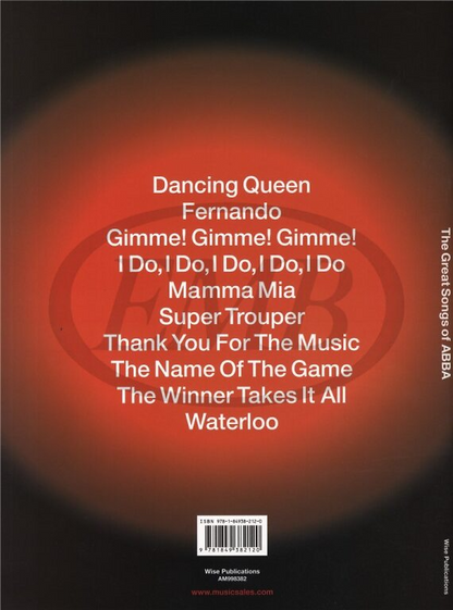 The Great Songs Of Abba PVG BK/CD