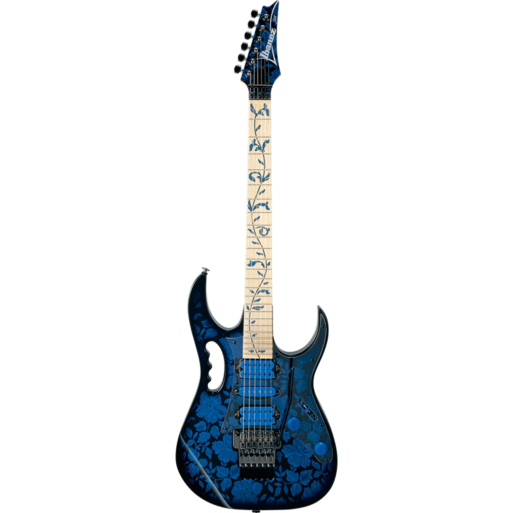 IBANEZ JEM77P Steve Vai Signature Guitar in Blue Floral Pattern