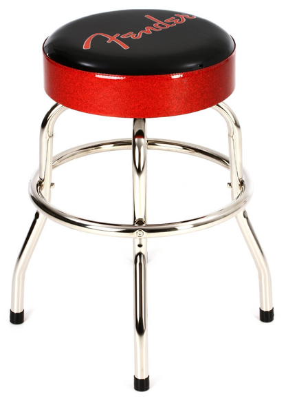 Fender 24" Logo Barstool in Red and Black