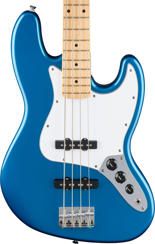 Fender Standard Jazz Bass, Maple Fingerboard, White Pickguard in Aqua Marine Metallic