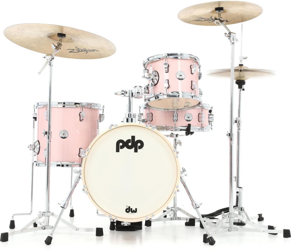 PDP New Yorker 4-Piece Shell Pack in Pale Rose Sparkle