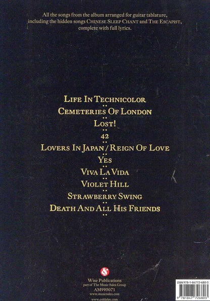 Coldplay Viva La Vida Or Death And All His Friends Tab