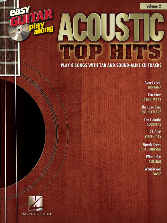 Acoustic Top Hits Easy Guitar Playalong Volume 2 BK/CD