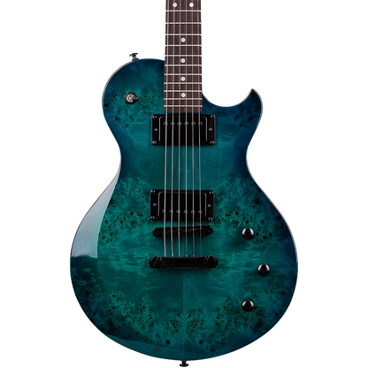 Schecter Solo-II Standard Electric Guitar in Ocean Blue Burst Burl