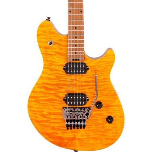 EVH Wolfgang WG Standard QM Electric Guitar in Transparent Amber