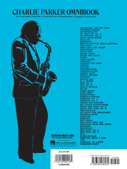 Charlie Parker Omnibook For C Instruments